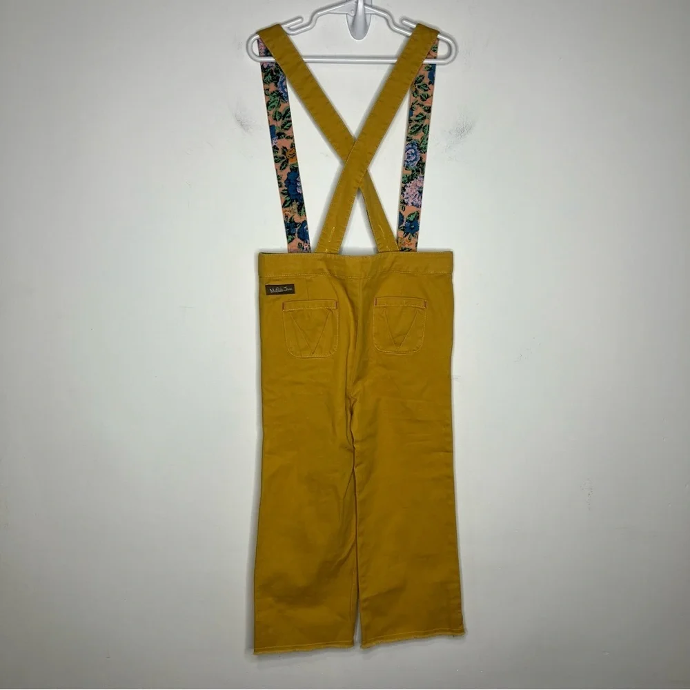 Matilda Jane New Path Bottoms mustard Yellow suspenders size 6 new with tags‎